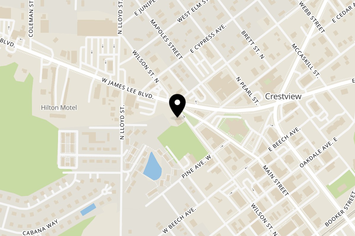 Map showing the location of Ngon Viet Street Food on 648 Wilson St N in Crestview